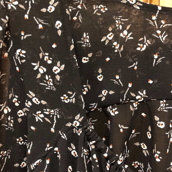Free People Lolita Black Combo Floral Blouse - Picture 5 of 8
